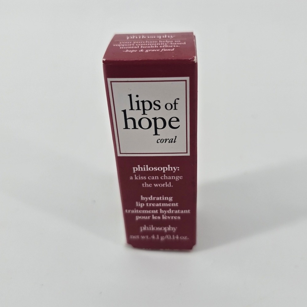 Philosophy Lips of Hope Lip Treatment Women 0.14oz Coral Hydrating Tinted Balm